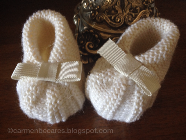 BABY BOOTIES. PATUCOS BEBE. dos agujas . KNITTED TUTORIAL